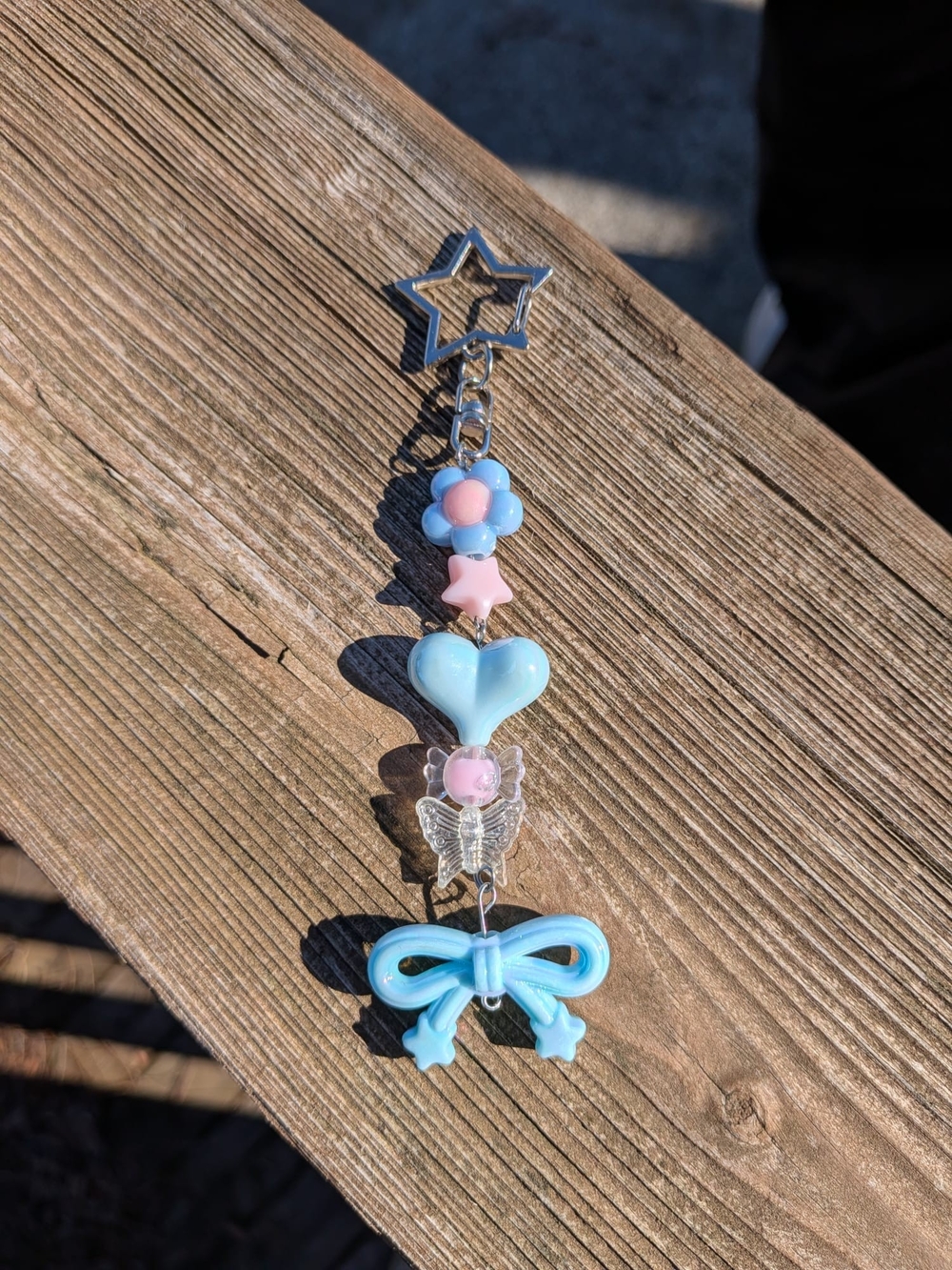 Handmade Charm Keychain - Heart, Bow & Butterfly